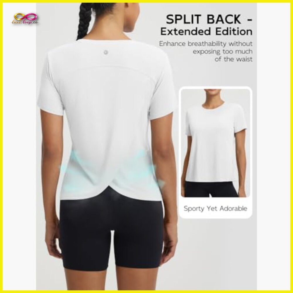 Quick Dry Workout Tank Top Split Back Reflective … - image 4